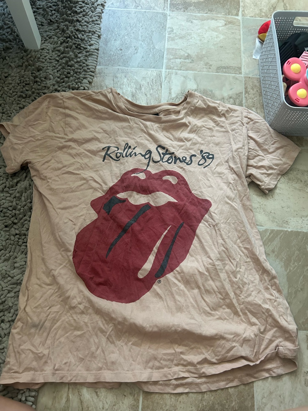 The Rolling Stones Beige Graphic Tee